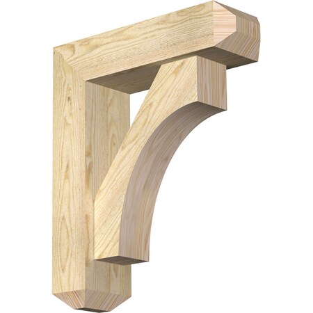 Ekena Millwork Westlake Craftsman Rough Sawn Bracket w/ Offset Brace, Douglas Fir, 6"W x 20"D x 24"H BKT0604X20X24WTL04RDF
